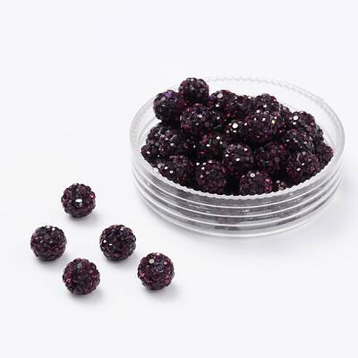Polymer Clay Rhinestone Beads