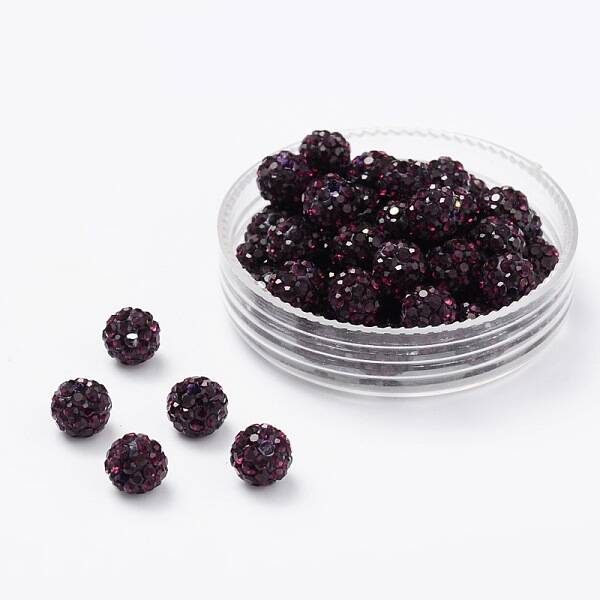 Polymer Clay Rhinestone Beads