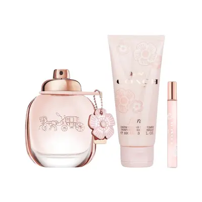 Set Coach: Eau de Parfum floreale da donna 90 ml + Eau de Parfum floreale da donna 7,5 ml + Lozione corpo floreale per tutto ...