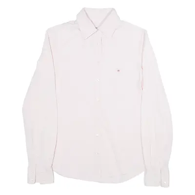 GANT Womens Plain Shirt Pink Long Sleeve UK 6