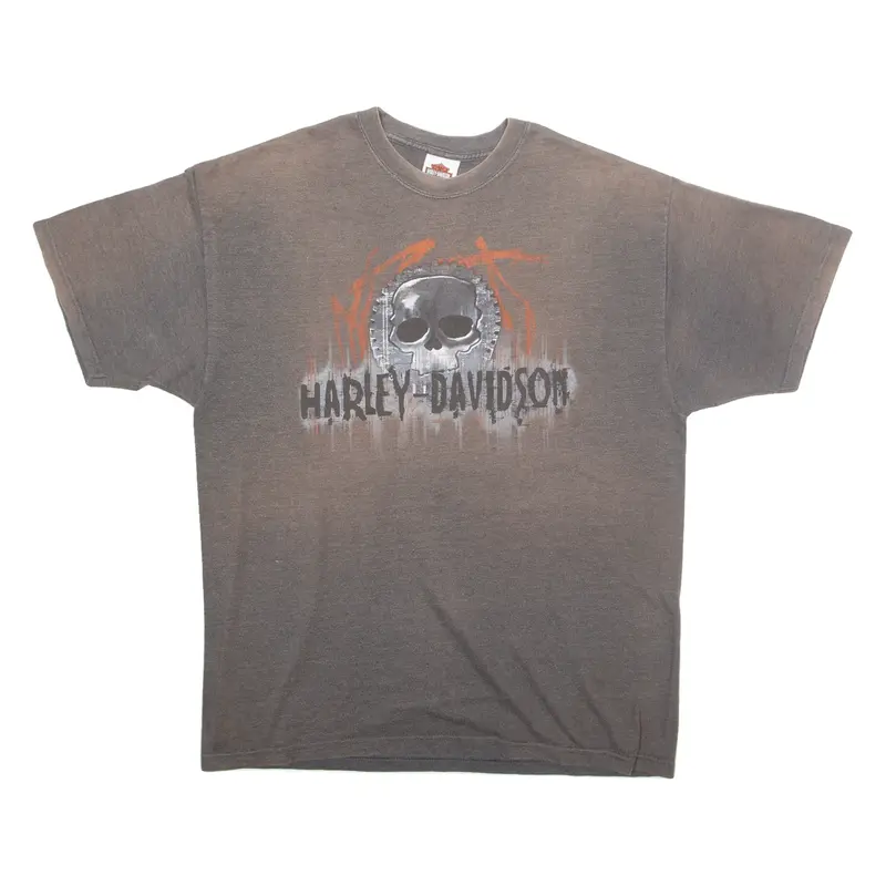HARLEY DAVIDSON San Antonio Texas Mens Biker T-Shirt Grey USA XL