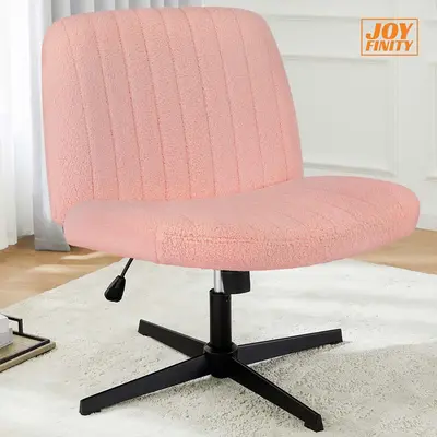 JOYFINITY No wheels Criss Cross Chair Plus Size Armless Swivel Home Office Chair Sit Cross-legged Viral Criss Cross Chair Off...