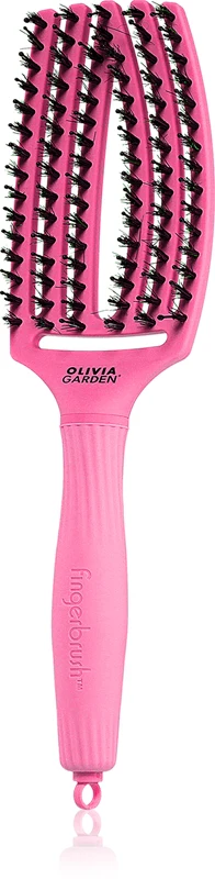 Olivia Garden Fingerbrush Boar & Nylon hairbrush with nylon and boar bristles fuchsia