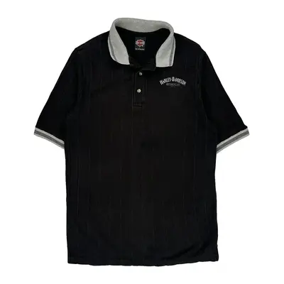 Florida Harley Davidson Graphic Polo Shirt - Large Black Cotton