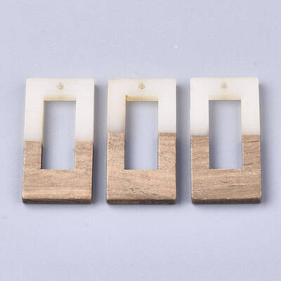 Resin & Walnut Wood Pendants
