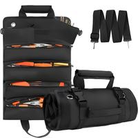 Roll Up Tool Bag with Detachable Tool Pouches Heavy Duty Organizer for Mechanics Electricians Plumbers and Carpenters Foldabl...