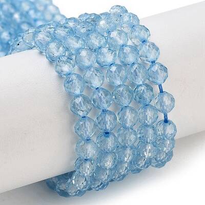 Natural Blue Topaz Beads Strands