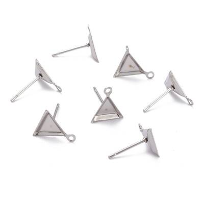 Non-Tarnish 304 Stainless Steel Stud Earring Settings