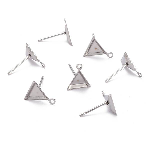 Non-Tarnish 304 Stainless Steel Stud Earring Settings