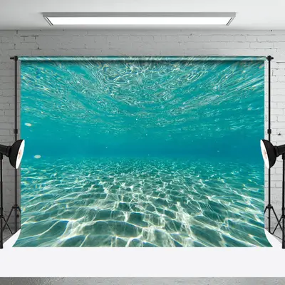 Blue Clear Water Ripples Natural Scenery Backdrop - Aperturee