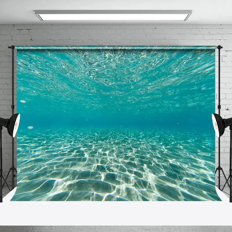 Blue Clear Water Ripples Natural Scenery Backdrop - Aperturee