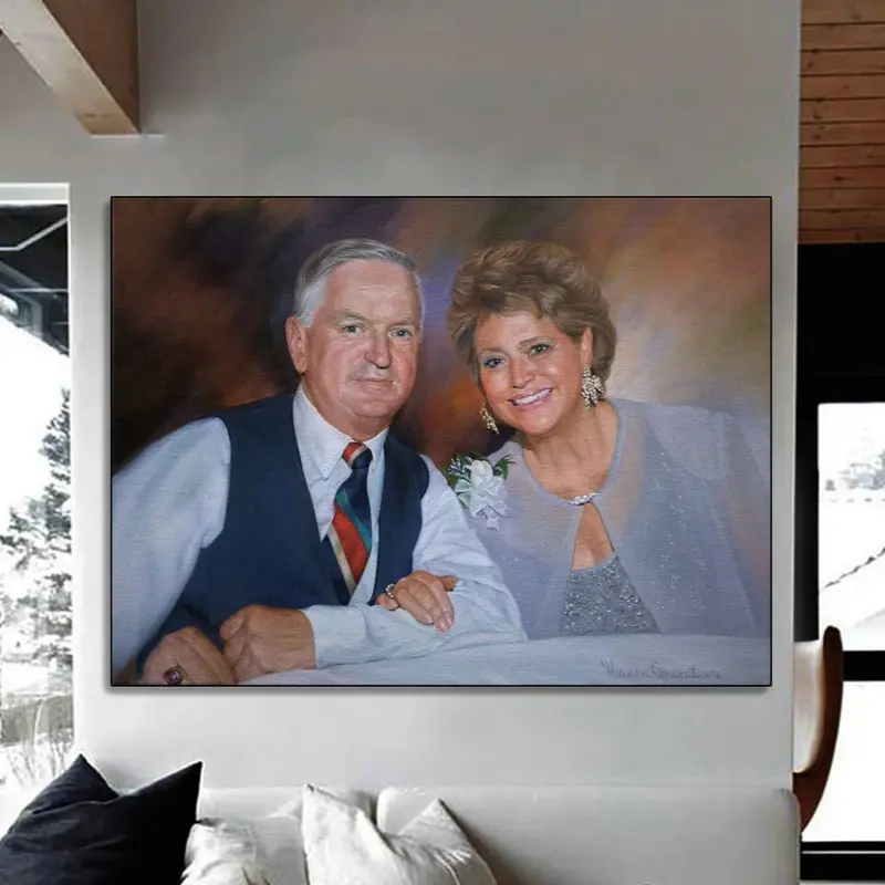 Custom Paintings from Photo Original Family Wall Art Couple Acrylic Painting Abstract Artwork for Home Decor | PAINTING FROM ...