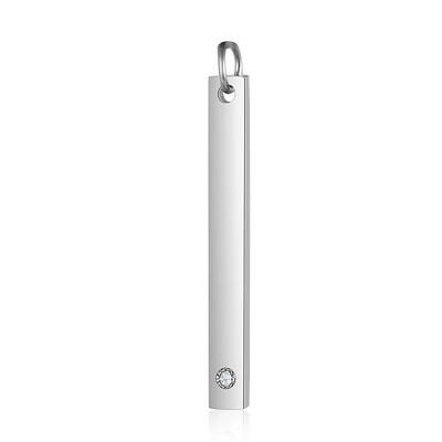 201 Stainless Steel Bar Tag Pendants