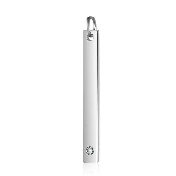 201 Stainless Steel Bar Tag Pendants