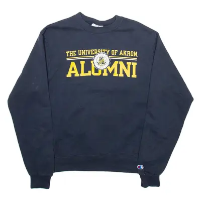 CHAMPION The University Of Akron Mens Sweatshirt Blue 90s USA S