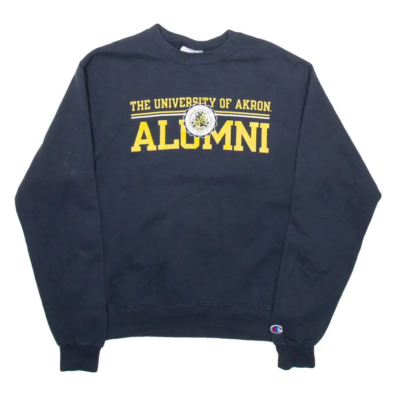 CHAMPION The University Of Akron Mens Sweatshirt Blue 90s USA S
