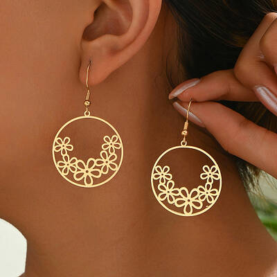 Elegant Iron Dangle Earrings
