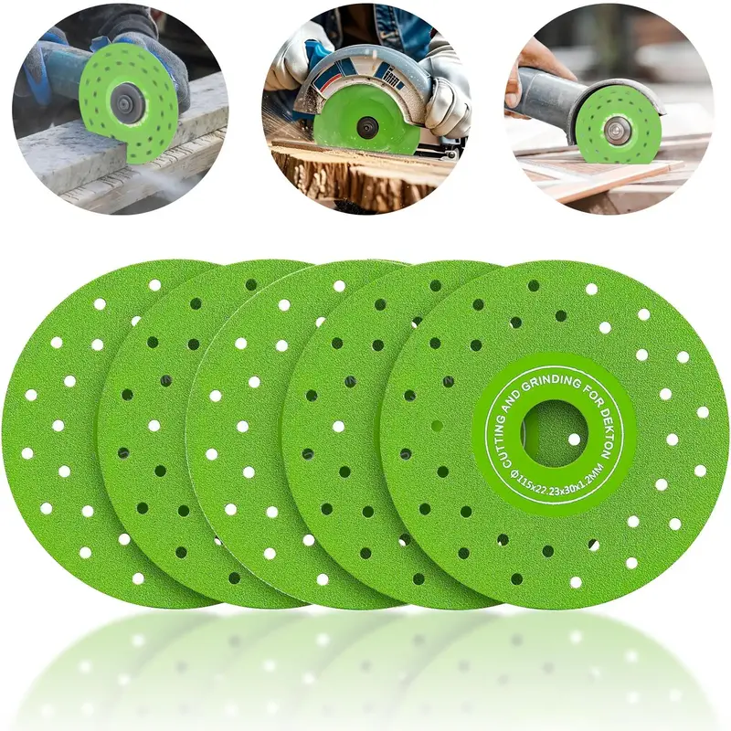 3pcs/5pcs 115mm Diamond Saw Blades for Cutting and Grinding Tile and Marble, 45 Degree Chamfered Diamond Ultra-thin Saw Blade...