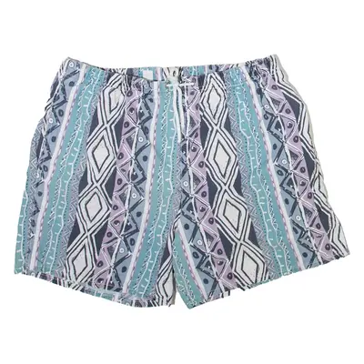 WORLD OF MAN'S FASHION Mens Casual Shorts Blue 90s Diamond M W30