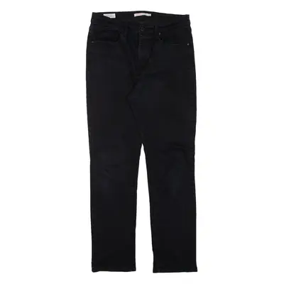 LEVI'S 724 BIG E High Rise Womens Trousers Black Slim Straight W30 L30