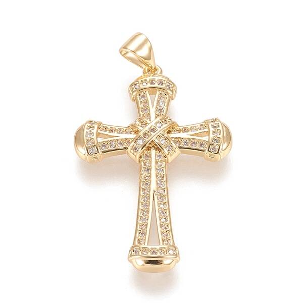 Brass Micro Pave Cubic Zirconia Pendants
