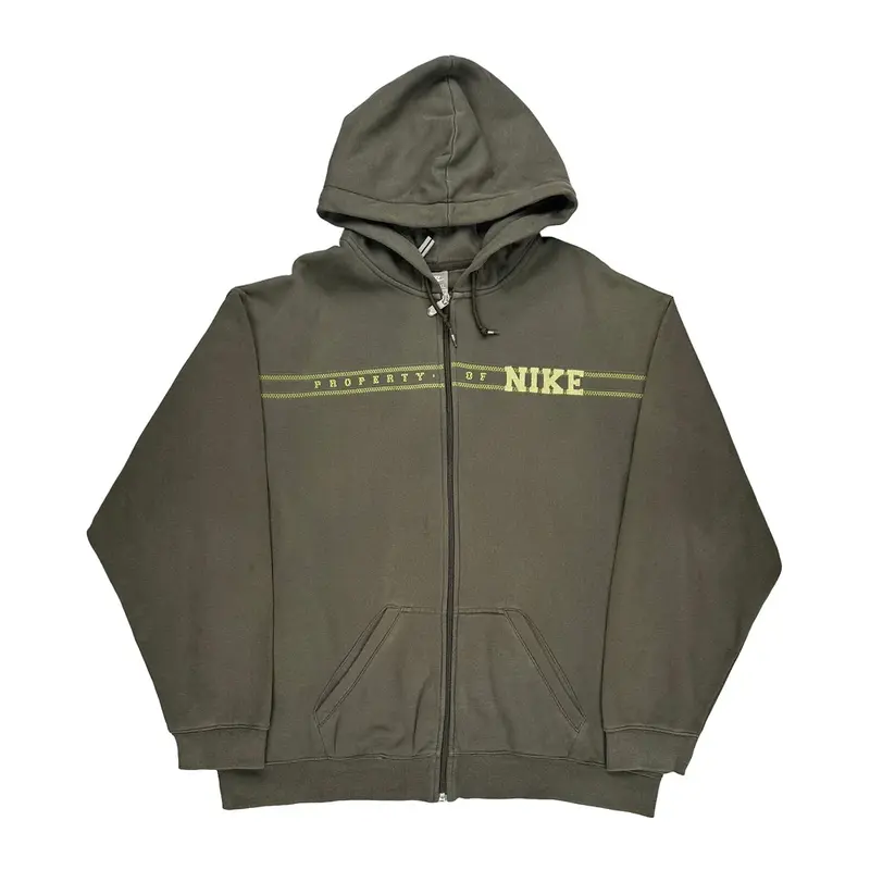Nike Hoodie - 2XL Khaki Cotton Blend