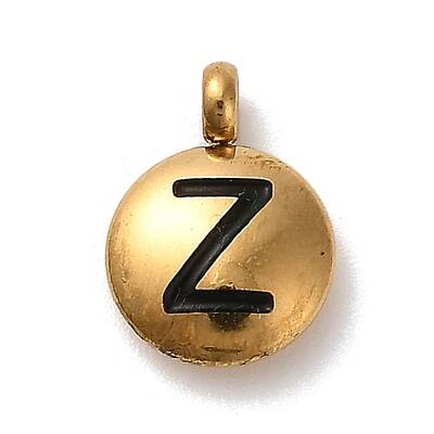 304 Stainless Steel Black Enamel Charms