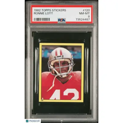 Ronnie Lott PSA 1982 Topps Stickers Football #120 8 73524487