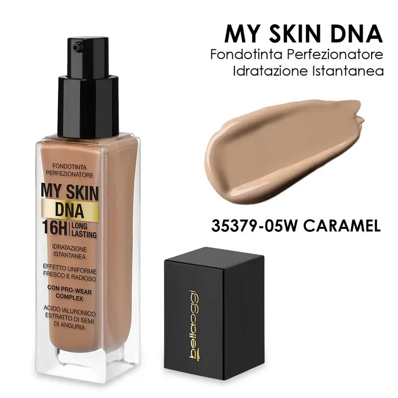 Bella Oggi My Skin Dna Long Lasting Foundation 16H Caramel