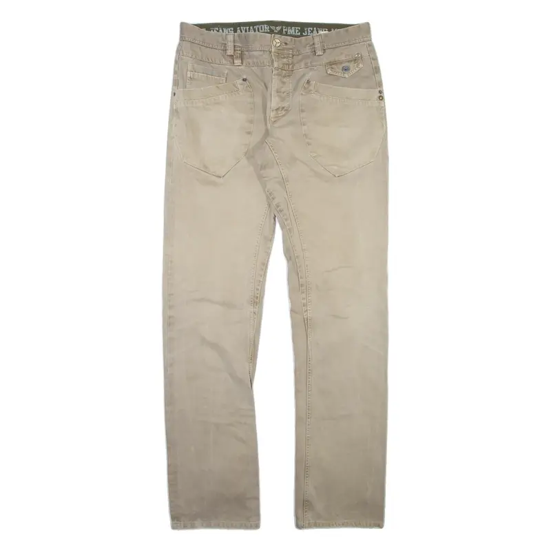 PME JEANS Mens Trousers Beige Regular Straight W36 L38