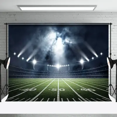 Sparkle Spotlight Sports Field Nfl Playoffs Backdrop - Aperturee