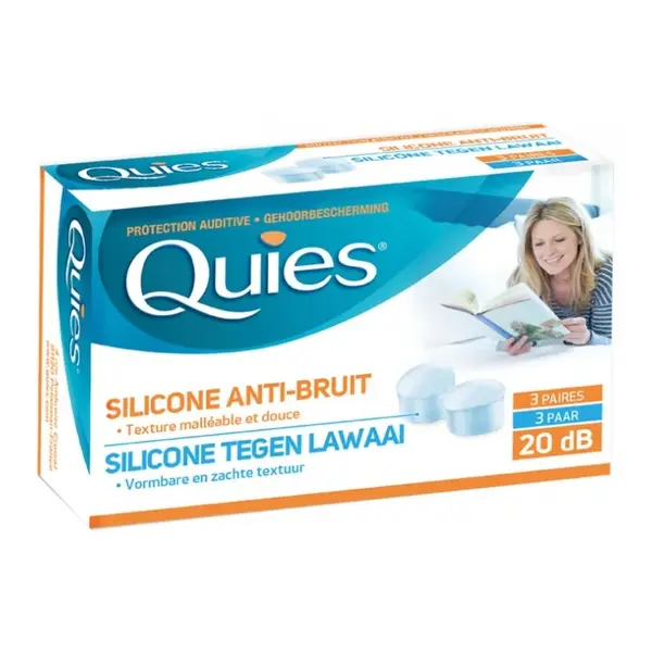 Quies Protection Auditive - Silicone Anti-Bruit 3 pairs
