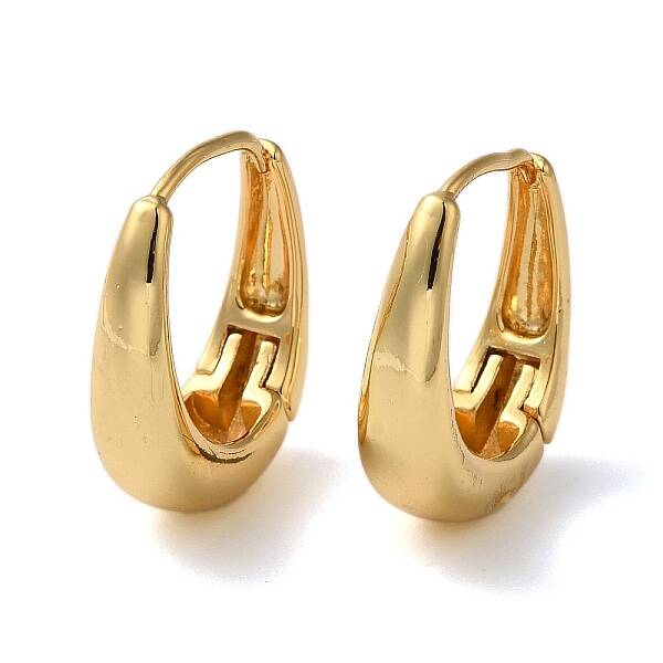 Rack Plating Brass Hoop Earrings for Women