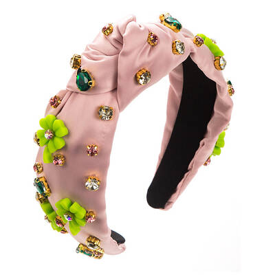 Resin Clover & Glass Rhinestone Hair Bands