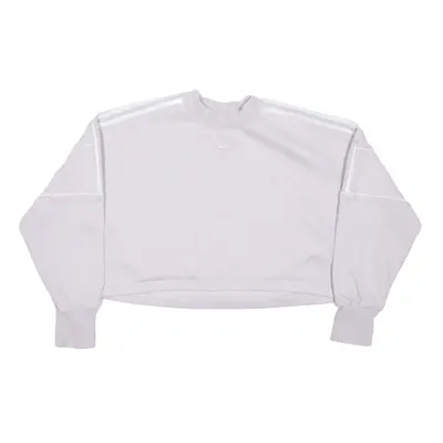 ADIDAS Cropped Sweatshirt Purple Womens UK 10
