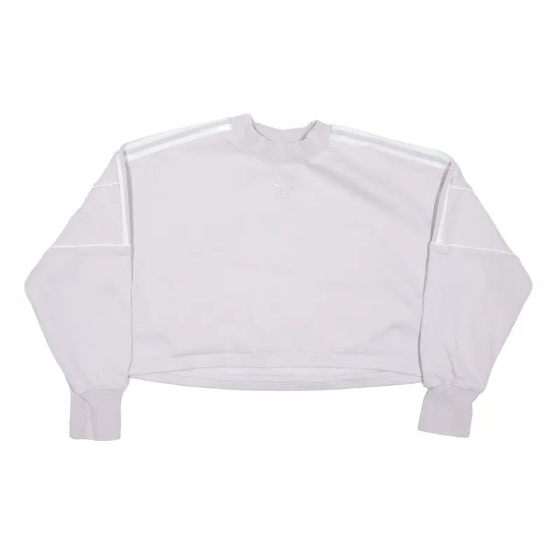 ADIDAS Cropped Sweatshirt Purple Womens UK 10