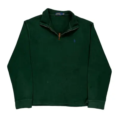 Ralph Lauren 1/4 Zip - Large Green Cotton