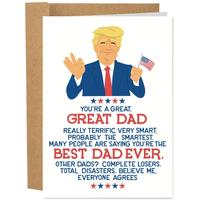 Silly Trump Fathers Day Card Funny Card for a Great Great Dad - Donald Trump Fathers Day Card