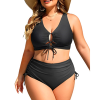 Women Two Piece Plus Size Bikini - Tummy Control Swimsuits Sexy Cutout Bathing Suits Lace Up Swimwear 2025 #outdoorfun