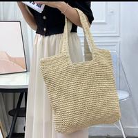 Retro Woven Straw Tote Bag for Women - Large Beach Bag with Zipper Closure, Shoulder & Hand Carry, Lightweight Boho Handbag