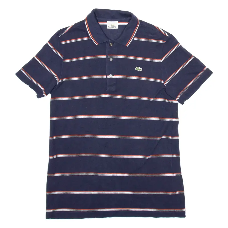 LACOSTE Mens Polo Shirt Black Short Sleeve S