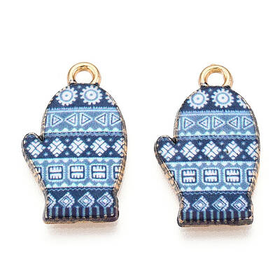 Winter Theme Alloy Printed Pendants