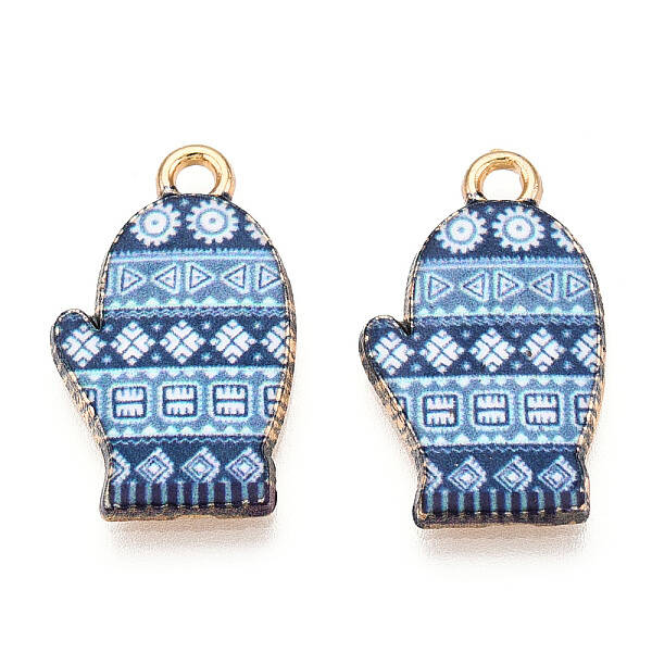 Winter Theme Alloy Printed Pendants