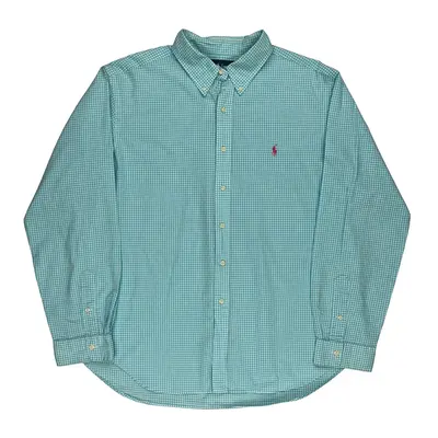 Ralph Lauren Checked Shirt - 2XL Blue Cotton | Size: xx-large