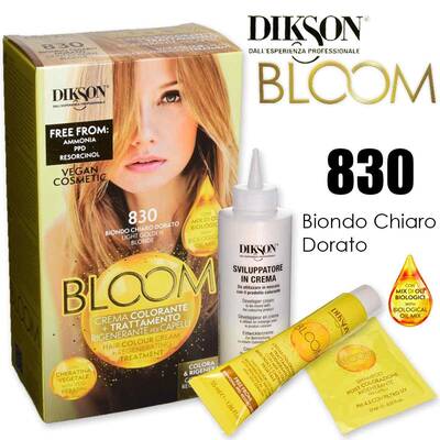 Dikson bloom coloring cream with keratin 830 light golden blonde