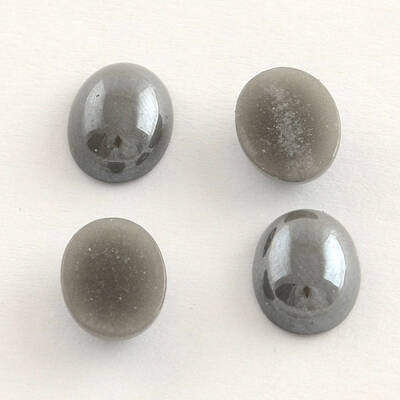 Pearlized Plated Opaque Glass Cabochons