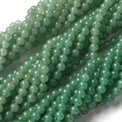 Natural Green Aventurine Round Beads Strands