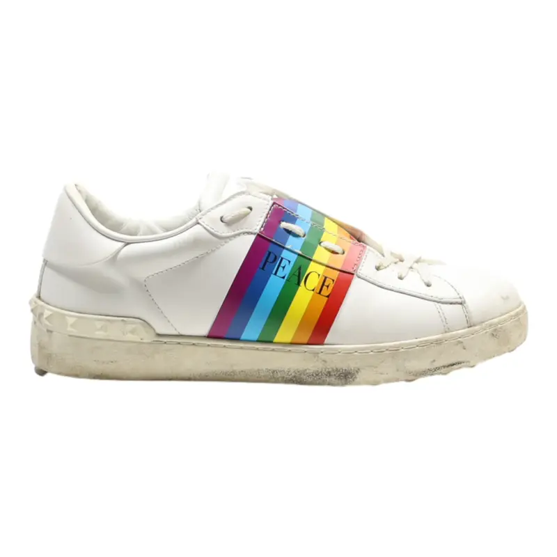 VALENTINO Sneaker Trainers White Leather Mens UK 7.5