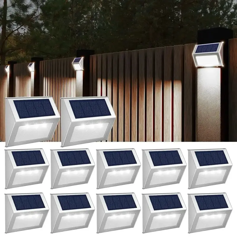 【2024 Overall Pick】Solar Outdoor Lights, 6/8/12 Packs Solar Fence Lights, Deck Lights, Solar Powered Waterproof Outside L...