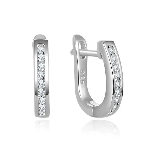 Beneto Elegant round earrings made of silver AGUC2612